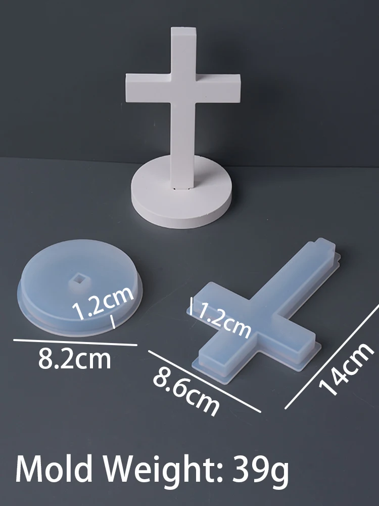 Elegant 3D Cross Silicone Mold