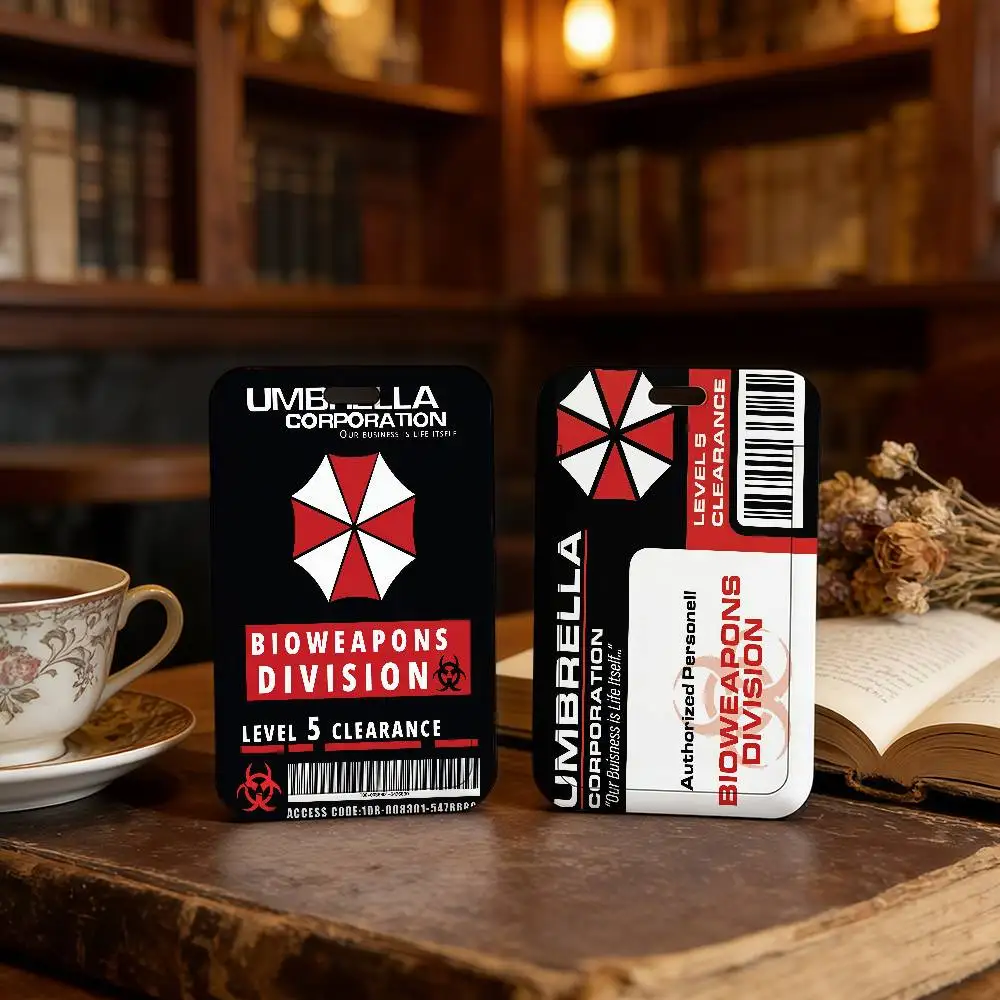 게임 R-레지던트 E-이블 ID 카드 홀더 목걸이 펜던트 도어 홀더 랜야드 키체인 업무용 신분증 케이스 선물