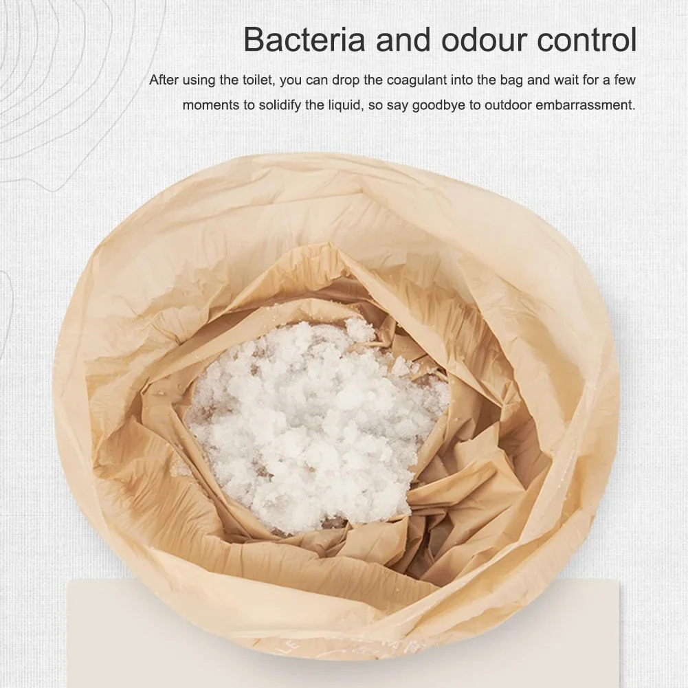 12-60Pcs Emergency Toilet Poo Powder Liquid Waste Gelling Deodorizing Powder Eco-Friendly Toilet Absorbent Gel for Travel