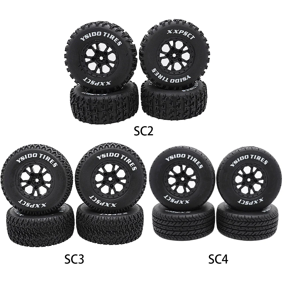 RC카 고무 타이어 휠, 슬래시 아르마 센톤 HuanQi 727 Vkar Hpi RC카, 110x44mm, 4 개