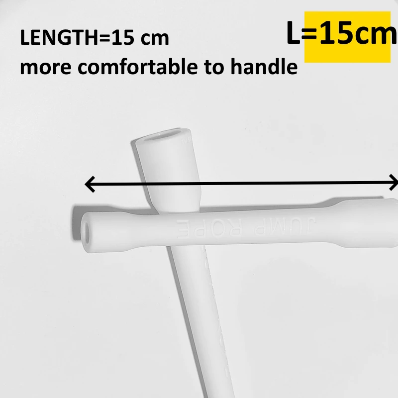 NO LOGO CC Spare Handle jump rope DIY part accessories 15cm length 1 pair handles with clamps 5mm 6mm suitable PVC speed rope 3