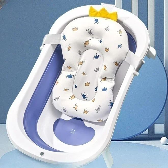 Bath Baby bath assistance suspension pad Baby bath pad net basin Newborn 0-1 years old sponge universal
