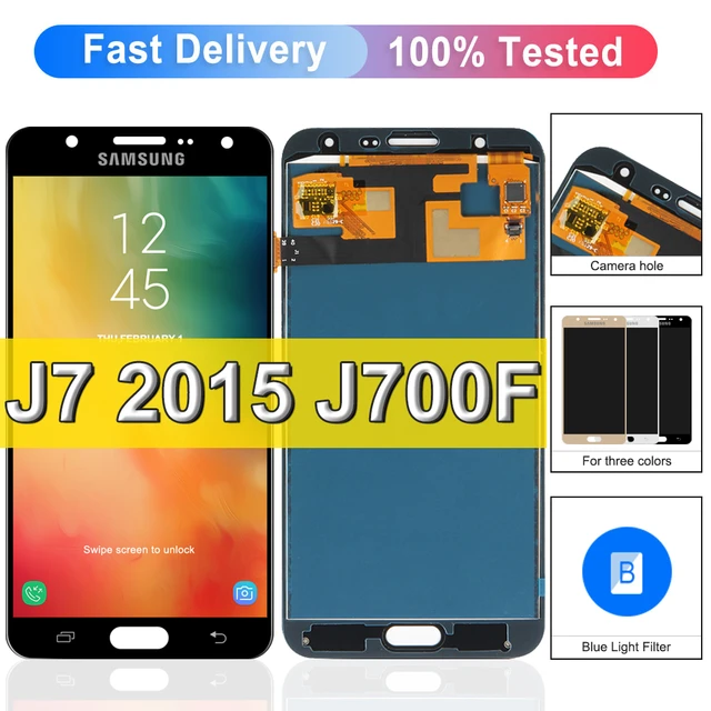 Bloc écran tactile LCD, pour Samsung Galaxy J7 2015 J700 J700F ...