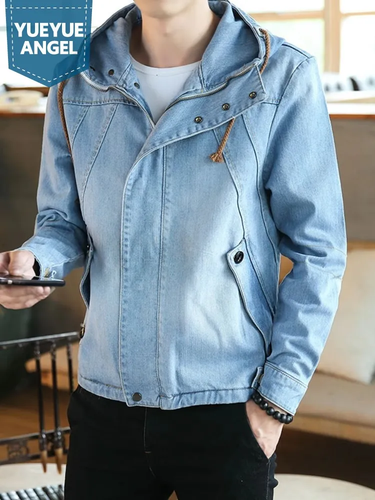 Mens denim jacket 2020 new spring casual slim fit Clearance