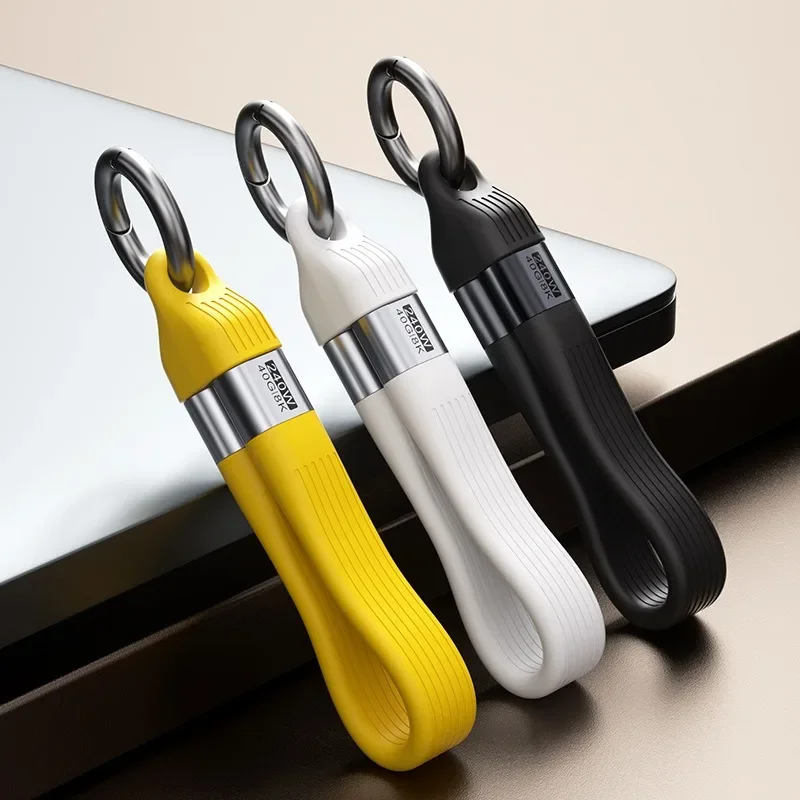 High-Speed 240W USB-C Cable with Keychain – Ultra-Fast Data Sync & Charging