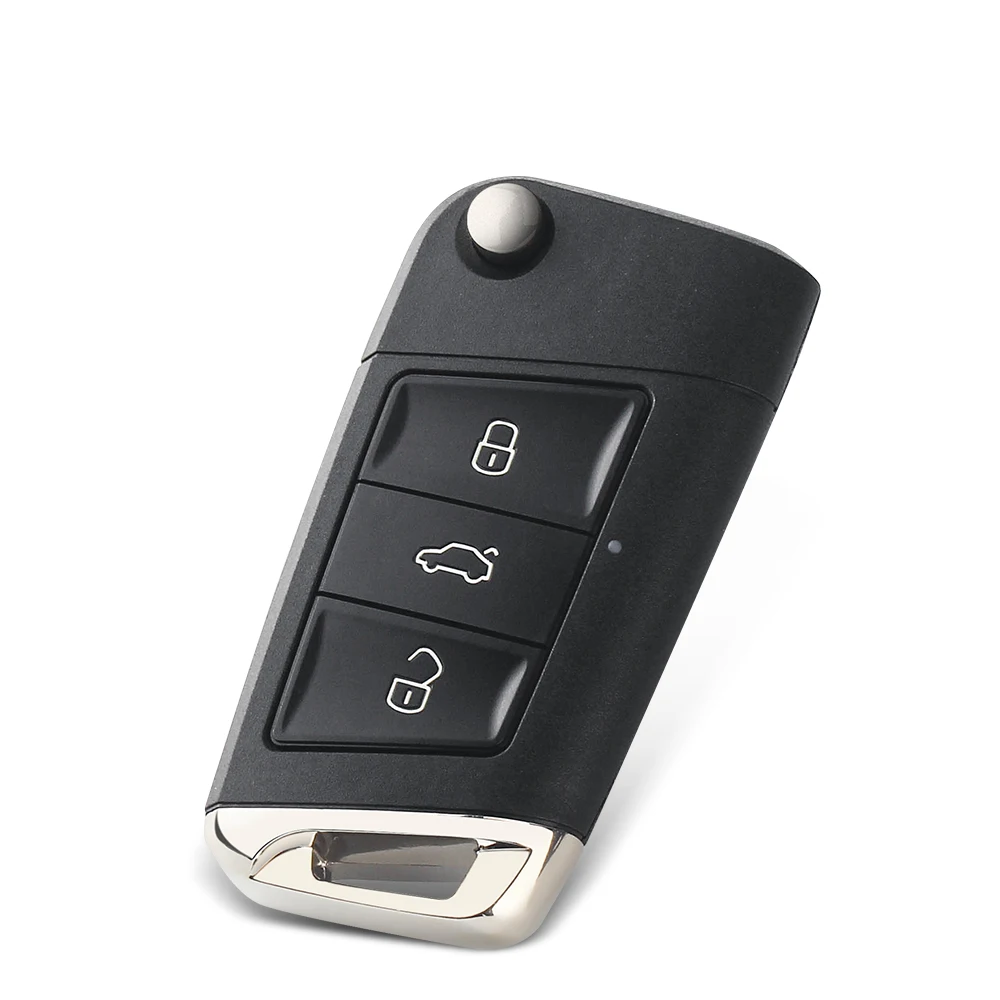 Flip Remote Key Shell Fob 3 Button Car Key For Volkswagen VW Golf 4 5 6 7 Jetta Passat CC Tiguan Polo Beetle Skoda
