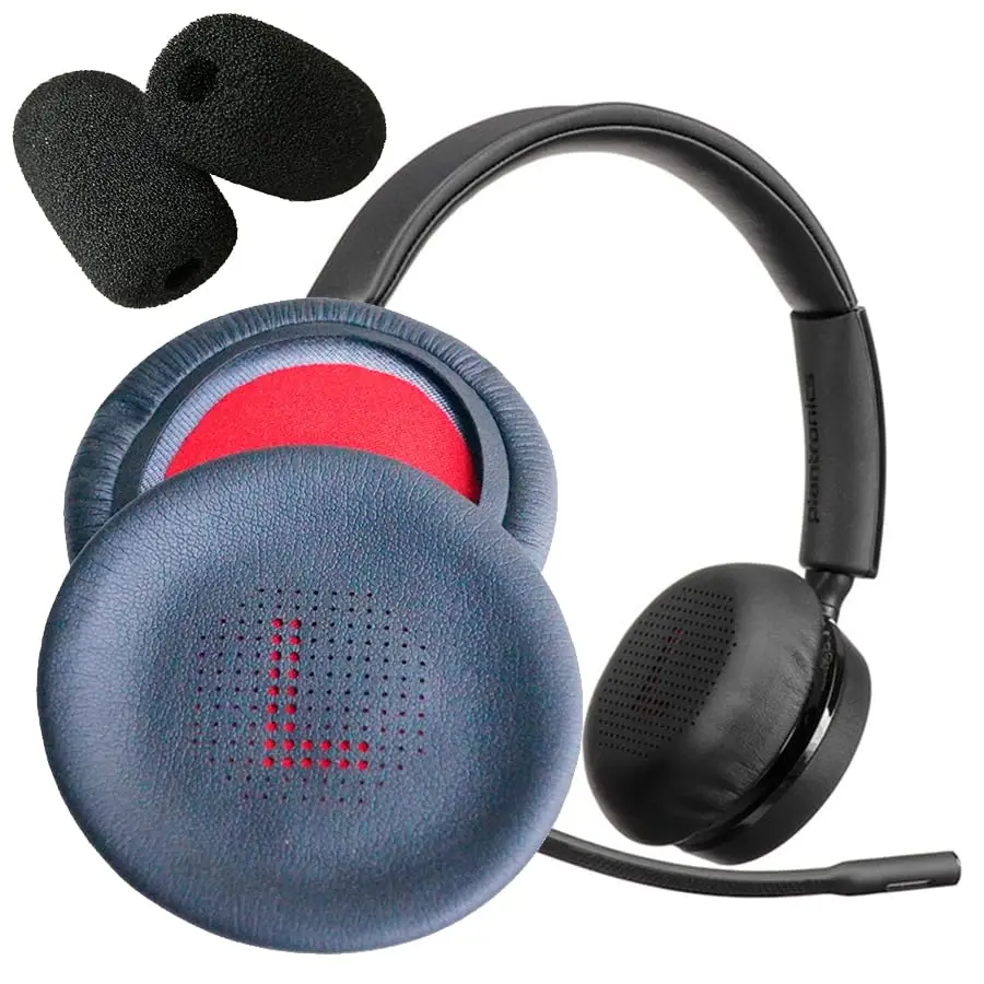 V-Mota Voyager 4300 Cuscinetti Auricolari Serie Uc + Microfono Compatibile Plantronics Voyager4210 4220 4300 4310/M 4320/M Office E Uc (1 Set)