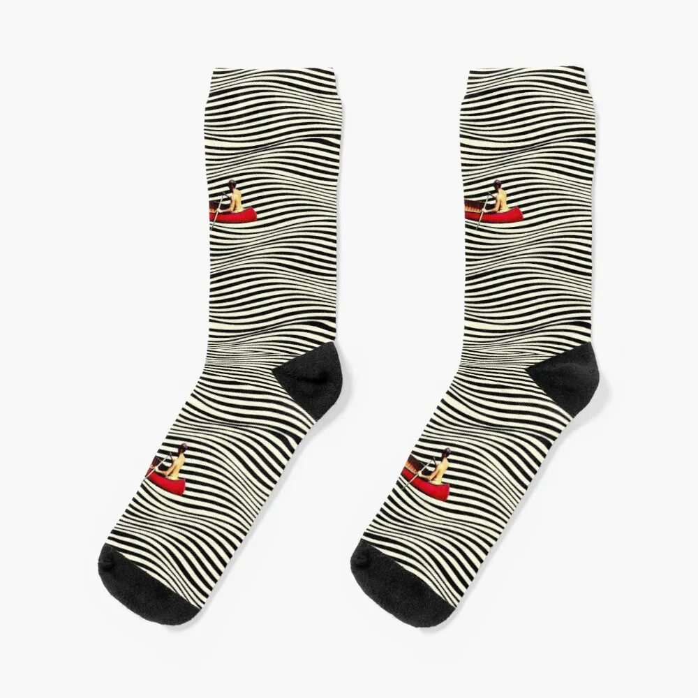 Illusionary Boat Ride Socks Warm Socks High Socks Woman Nordic Socks