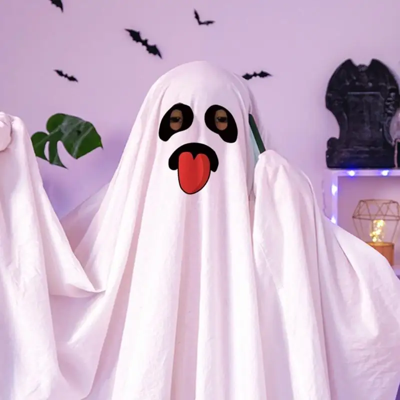 Halloween Cloak Cape Ghostes Hooded Cloak Cape Robe Ghostes Poncho Funny Cosplay Clothes Costume Adult Kids Halloween Costumes