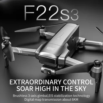 2024 SJRC F22S3 PRO Drone 3-Axis Gimbal EIS Professionale 4K HD Macchina Fotografica GPS 5G WiFi FPV Brushless Quadcopter RC Pieghevole Dron Giocattolo