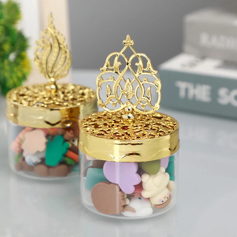 1 Pz Nuova Scatola Di Caramelle Di Plastica Oro Imballaggio Trasparente Baby Full Moon Candy Box Compleanno Wedding Ball Anniversario Candy Box
