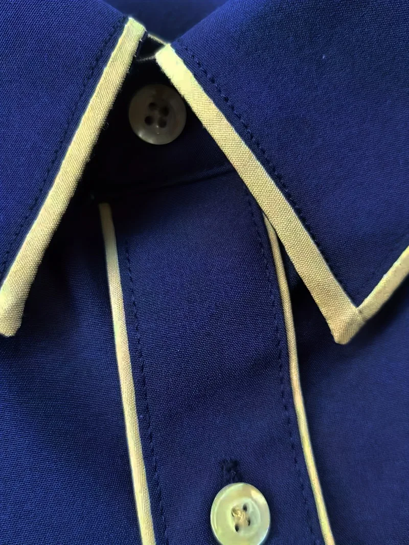 2025 جديد الرجال المرقعة قميص الموضة الفاخرة طويلة الأكمام الذكية عادية أربعة الموسم سهرة رجل مايكرو مطاطا القمصان