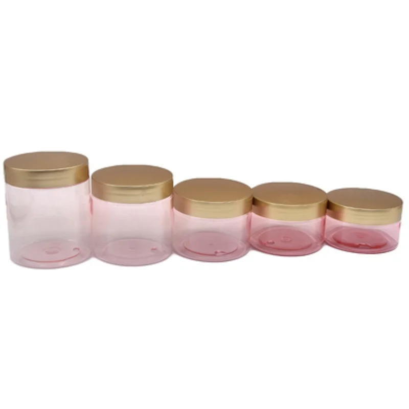 Plastic Containers Pink Packaging Cream Pots False Wood Lid 100G 150G 200G  250G 3oz 8oz Portable Refillable Cosmetic Jars 20pcs - AliExpress