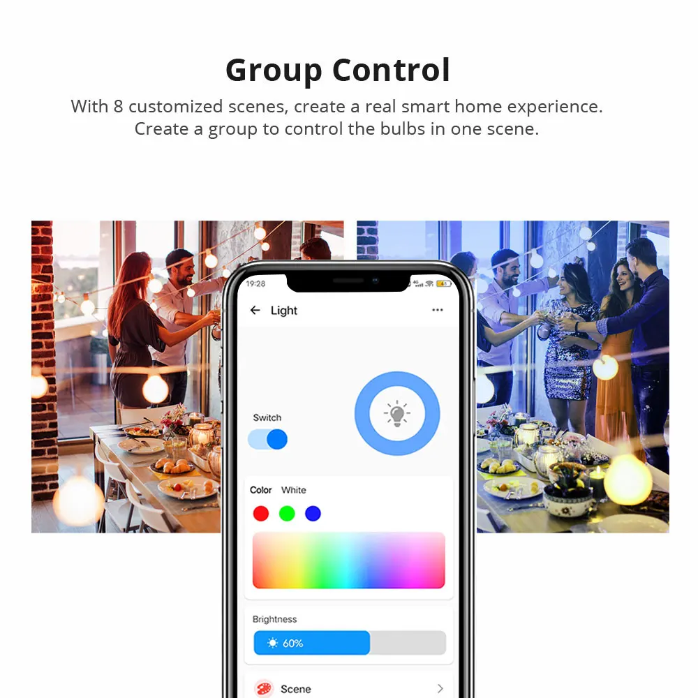 EWeLink LED 스마트 WiFi Zigbee 전구 E27 RGB C+W LED 램프 디밍이 가능한 매직 전구 지원 Alexa Google Assistant Alice
