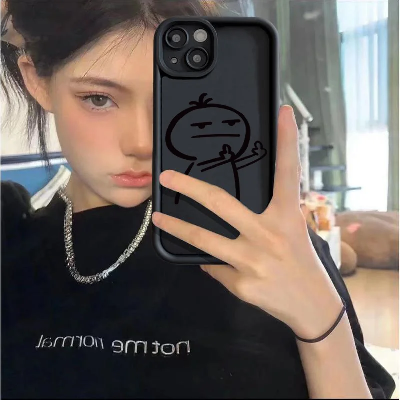 Cartoon Stickman Design Phone Case Cover
