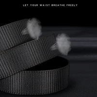 Men's Belt Automatic Metal Buckle Imitation Nylon Webbing Outdoor Work Belt Toothless Automatic Buckle Casual Sports Canvas Belt - Image 3