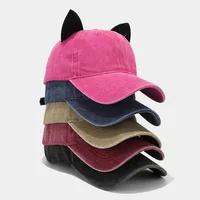 Cool Cat Ears Caps Cute Hat Women Streamer Cap Men's Punk Baseball Cap Brand Designer Caps Unisex Baseball Cap Men 1