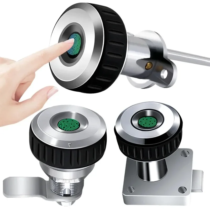 Smart Fingerprint Lock para Gaveta Porta Eletrônica sem Fio Metal Embutido 20 Impressões Digitais