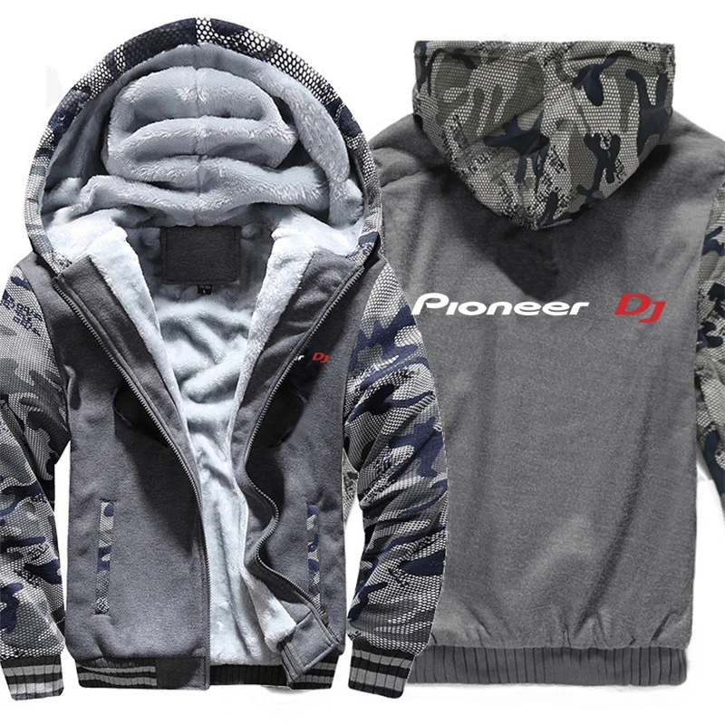 Sweat à Capuche Zippé Homme Pioneer DJ - Polaire Chaude, Poches, Style Décontracté