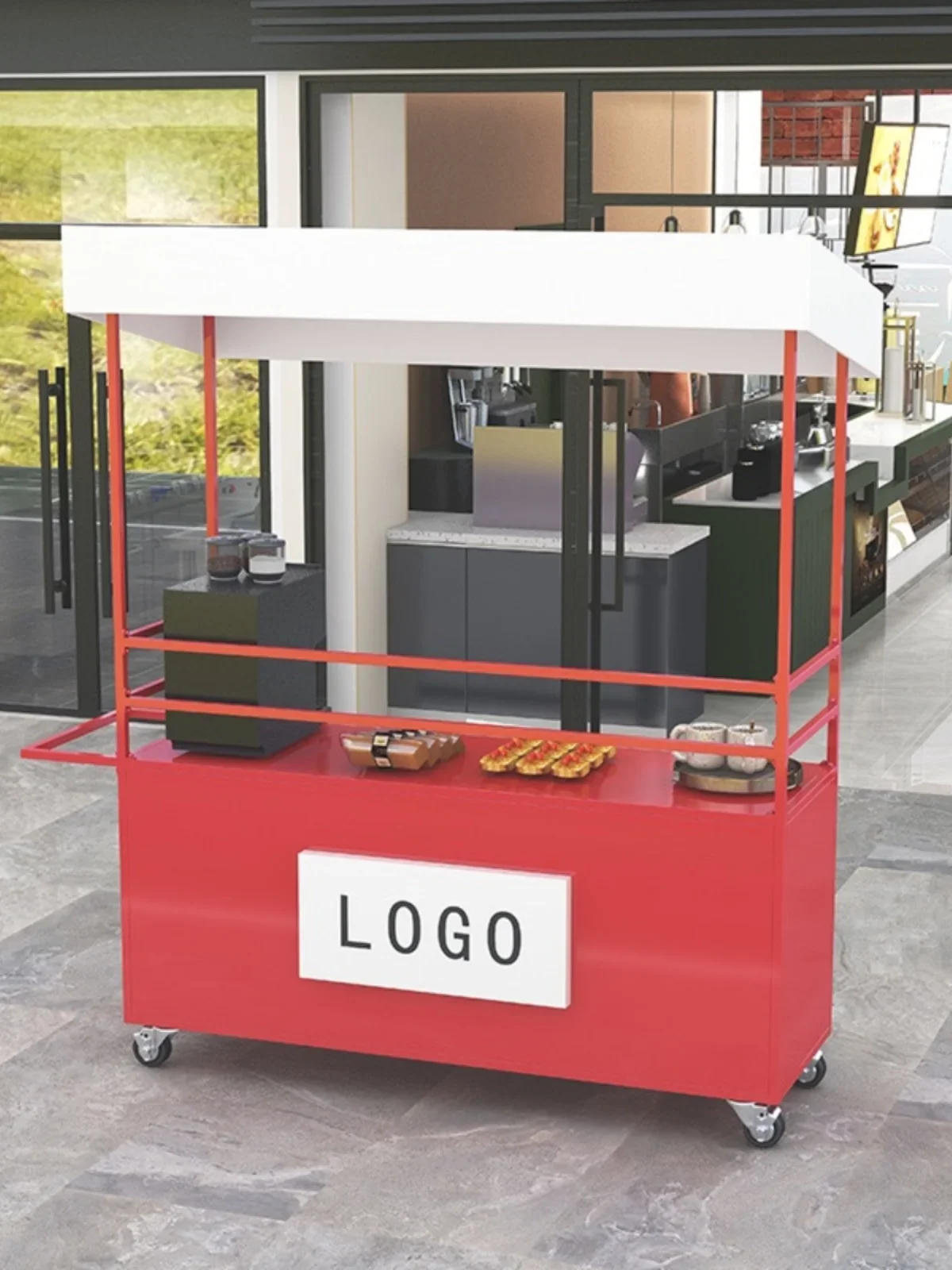 Mobile Stall Car Night Market Stall Small Cart Outdoor Mobile Promotion Car Shopping Mall Display Table Float
