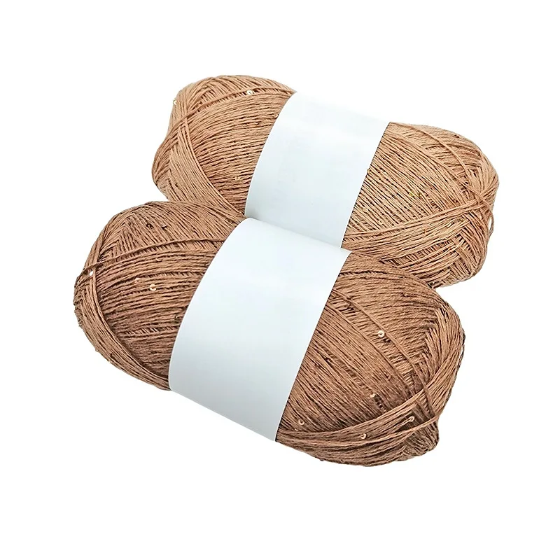 250grams Cotton Yarn Glitter Sequin Knitting Yarn Sparkly Crochet Thread DIY Crafts for Sweater Shawl Scarf 2