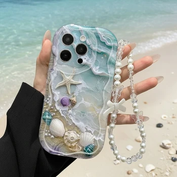 Beach Seashell Starfish Pattern Phone Case For iPhone