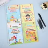 Russian Groove Practice Calligraphy Magic Calligraphy Copybook 3-8 Years Pen Control Training Practice Russian 4 Books/set 3