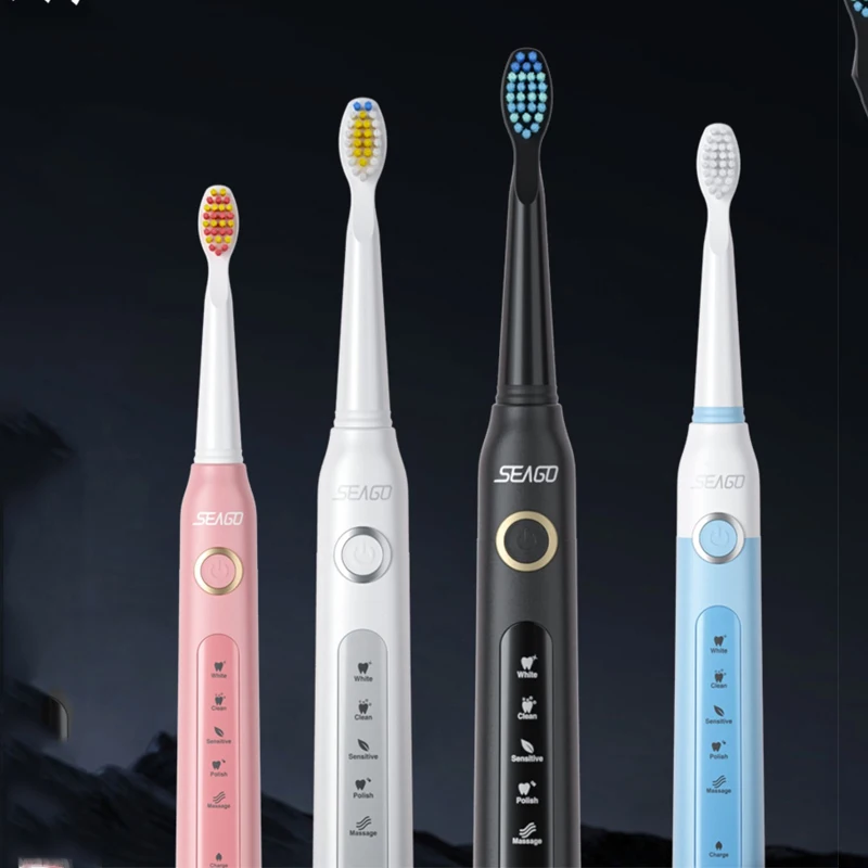 Seago Sonic Electric Tooth Brush SG-507 Adult Timer Brush USB Charger  Rechargeable Whitening Colorful Toothbrushes - AliExpress