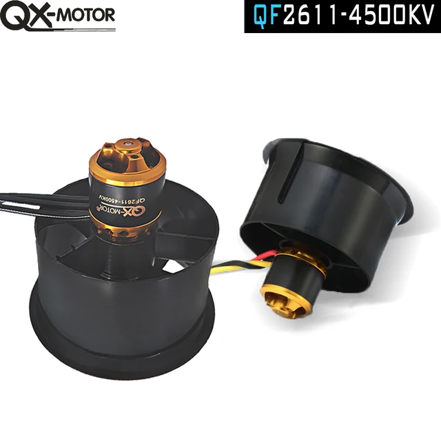 QX-MOTOR QF2611 64mm EDF 4500KV Brushless Motor with 5 Bades Ducted Fan For FMS RC Remote Controlled Toys 1