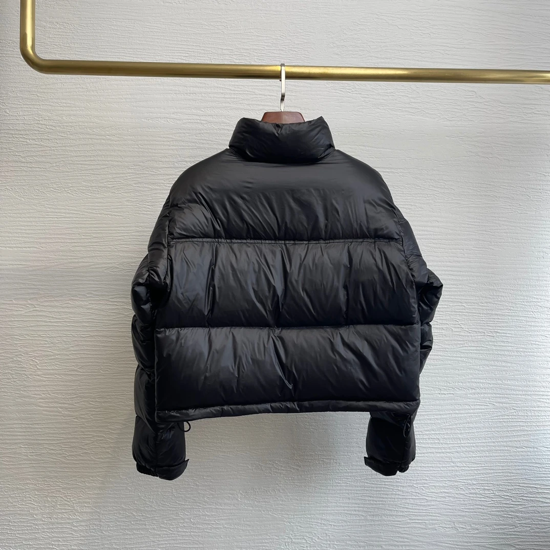 Red Black White Long Sleeve Down Jacket