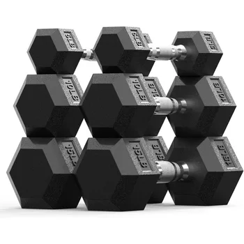 Hex Dumbbell Set Pairs of 5lb 10lb 15lb Free Weights for Home Gym FullBody Workout NonSlip Grip SpaceSaving Design Ideal for Al 1