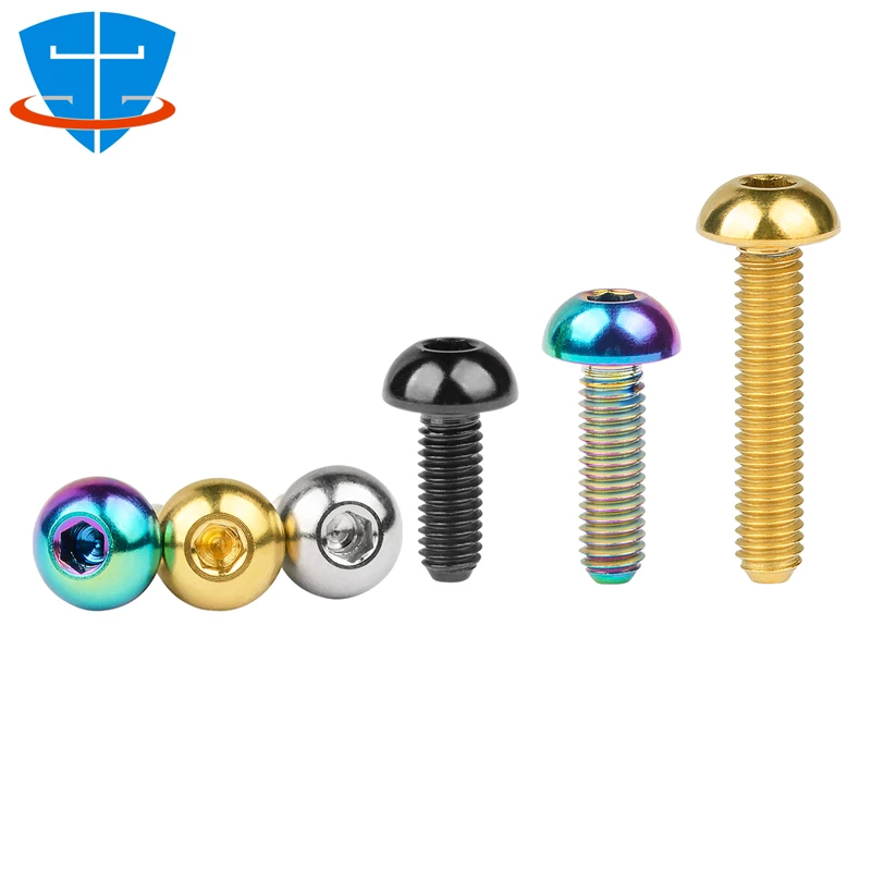 ti Parafuso m2 M2.5 m3 m4 m5 m6 m8 Tc4 Liga de Titânio Hexágono Soquete Botão Cabeça Parafusos Rodada Pan Cabeça Allen Refit Parafuso para Moto Carro Bicicleta Pcs Gr5