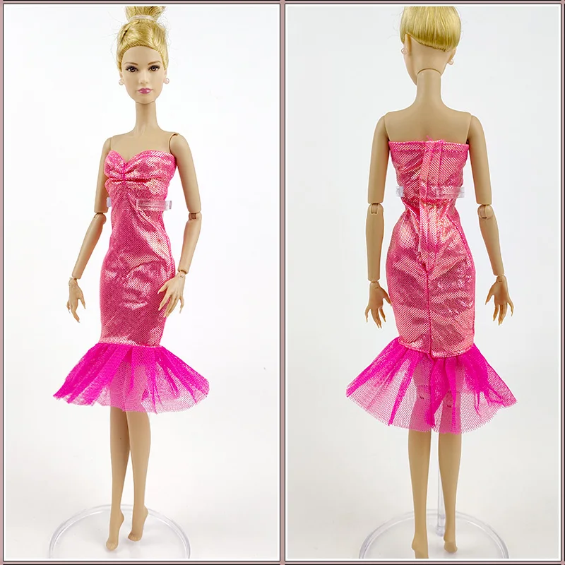 Pink Mermaid Dress Wedding Dress For Barbie Dolls – The Doll Tailor