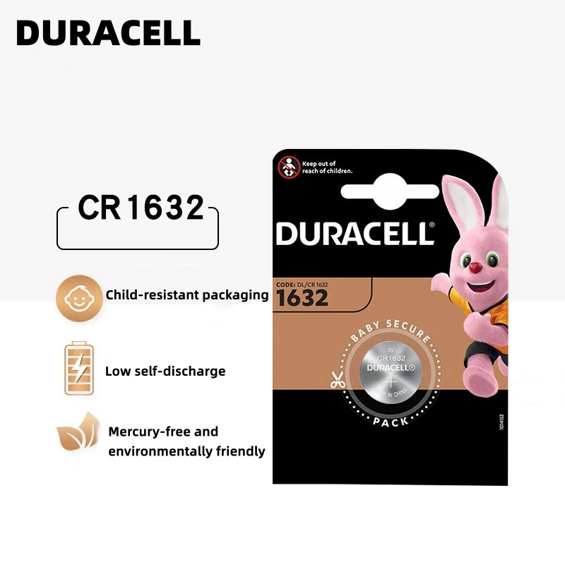6 Duracell 1632 3V Lithium Coin Batteries ( DL1632 , CR1632 , ECR1632 )
