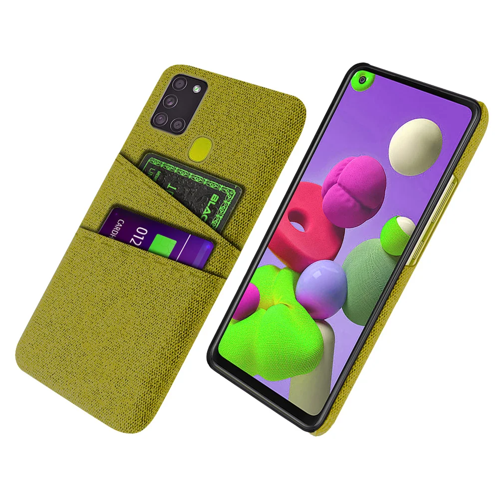 A21S Per Samsung Galaxy A21S Custodia In Tessuto Di Lusso Dual Card Cover Per Samsung A21S A217F 6.5 ''Coque Sm-A217F A 21 S Capa