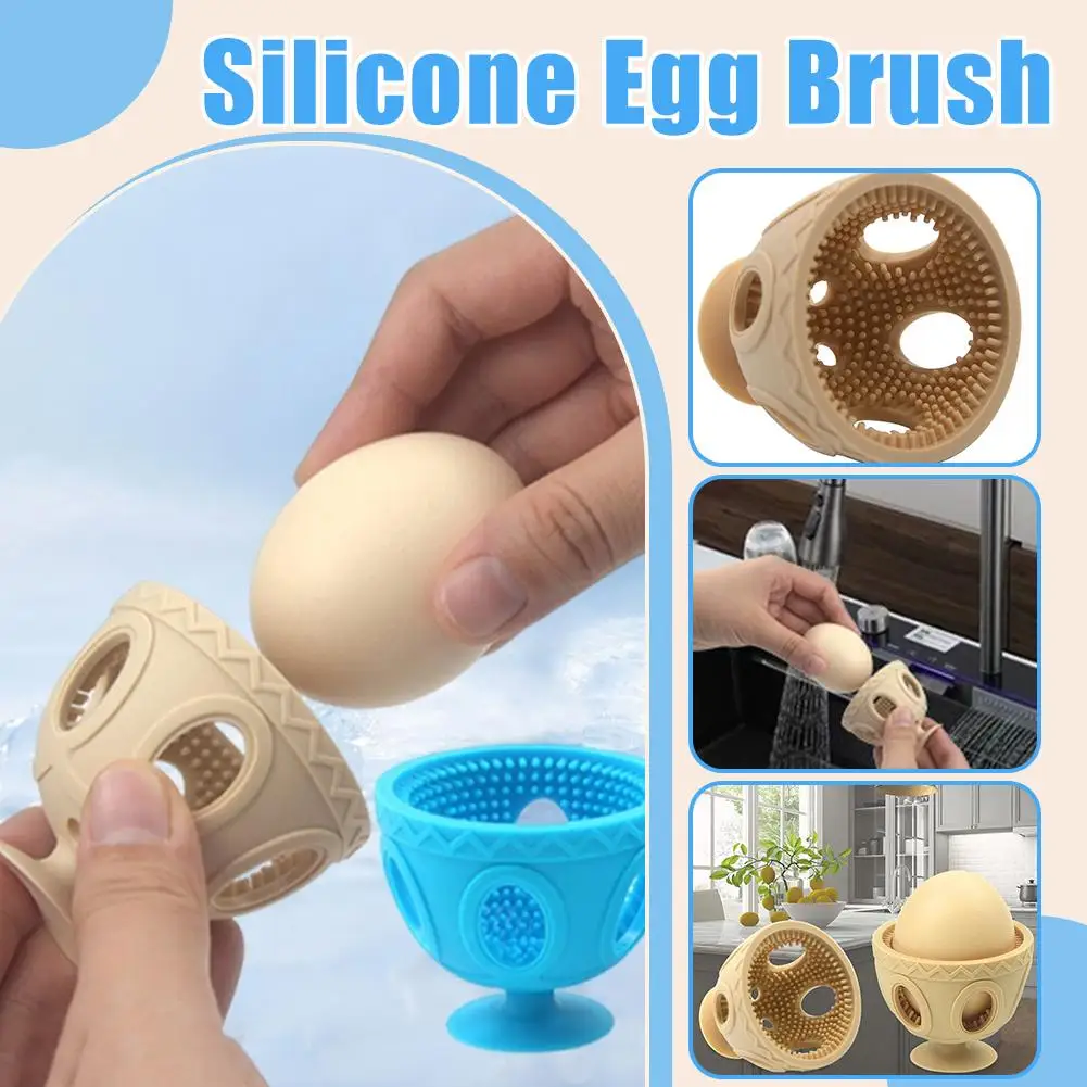Egg Cleaner Brush for Fresh Eggs Silicone Egg Washer Machine Tool Reusable and Easy to Clean Egg Washing Brush for Egg