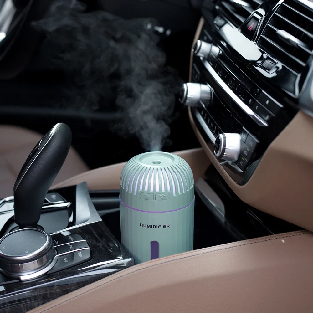 

310ML Air Humidifier Usb Aroma Diffuser Home Air Car Humidifier Portable Ultrasonic Diffuser Essential Oil Led Lamp Office