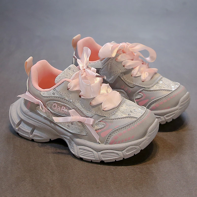 Girls Casual Non Slip Thick Sole School Running Shoes