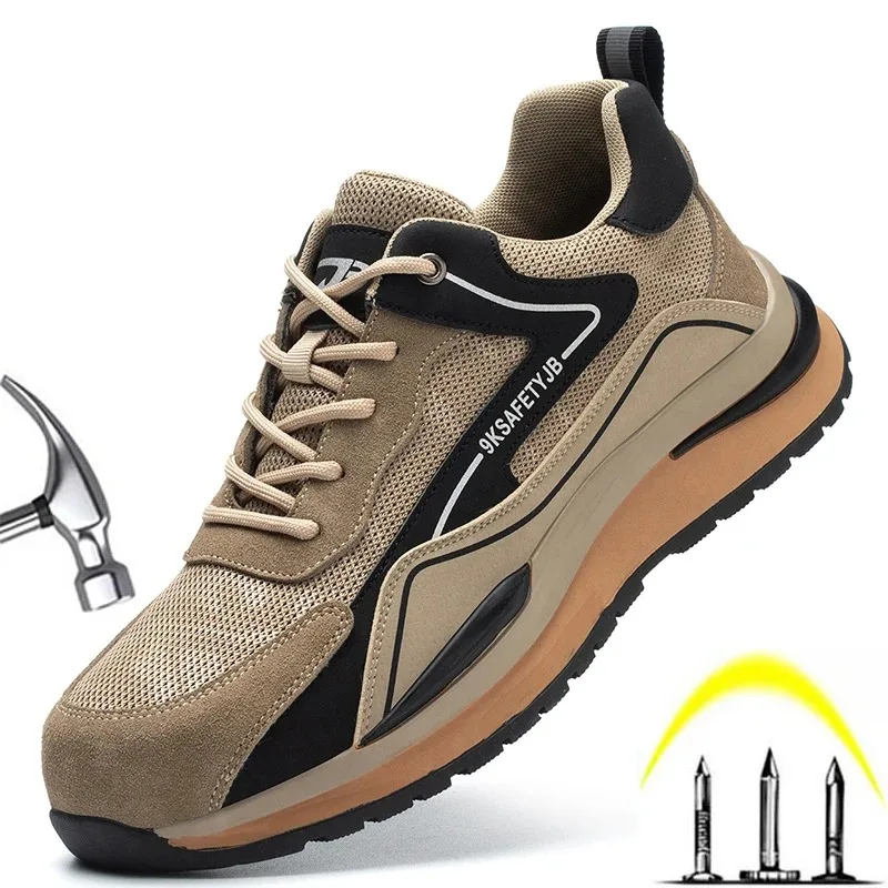 Anti Penetration Safety Shoes Breathable Light weight Comfortable Safety Work Boots Men's Outdoor Safety Shoes Sports Work Shoes