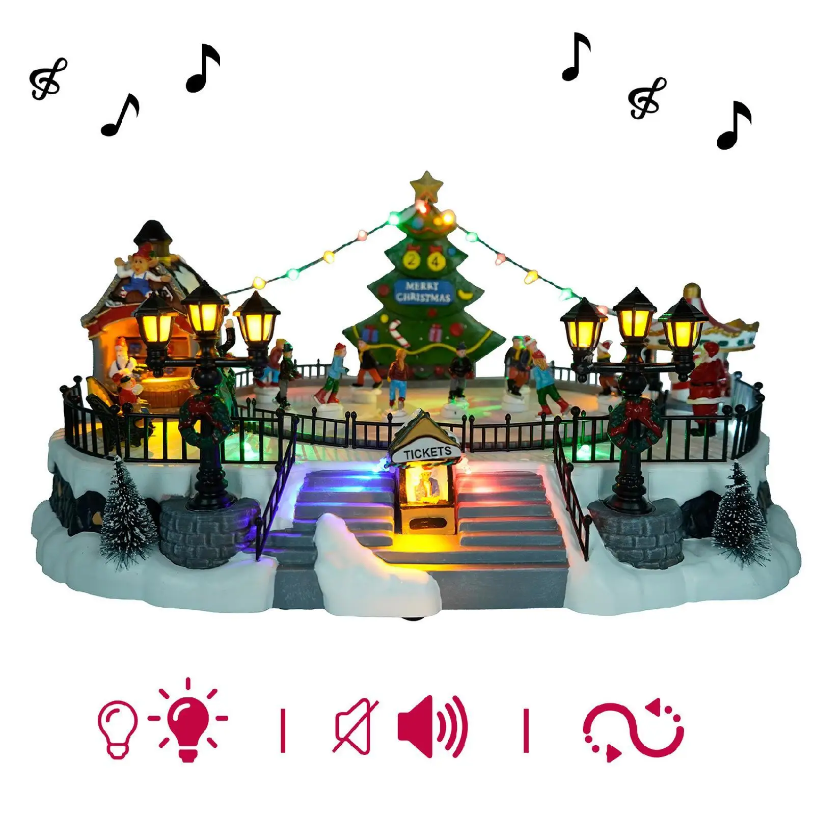 Lighted Christmas Music House Festive Decoration for Home Tabletop Indoor