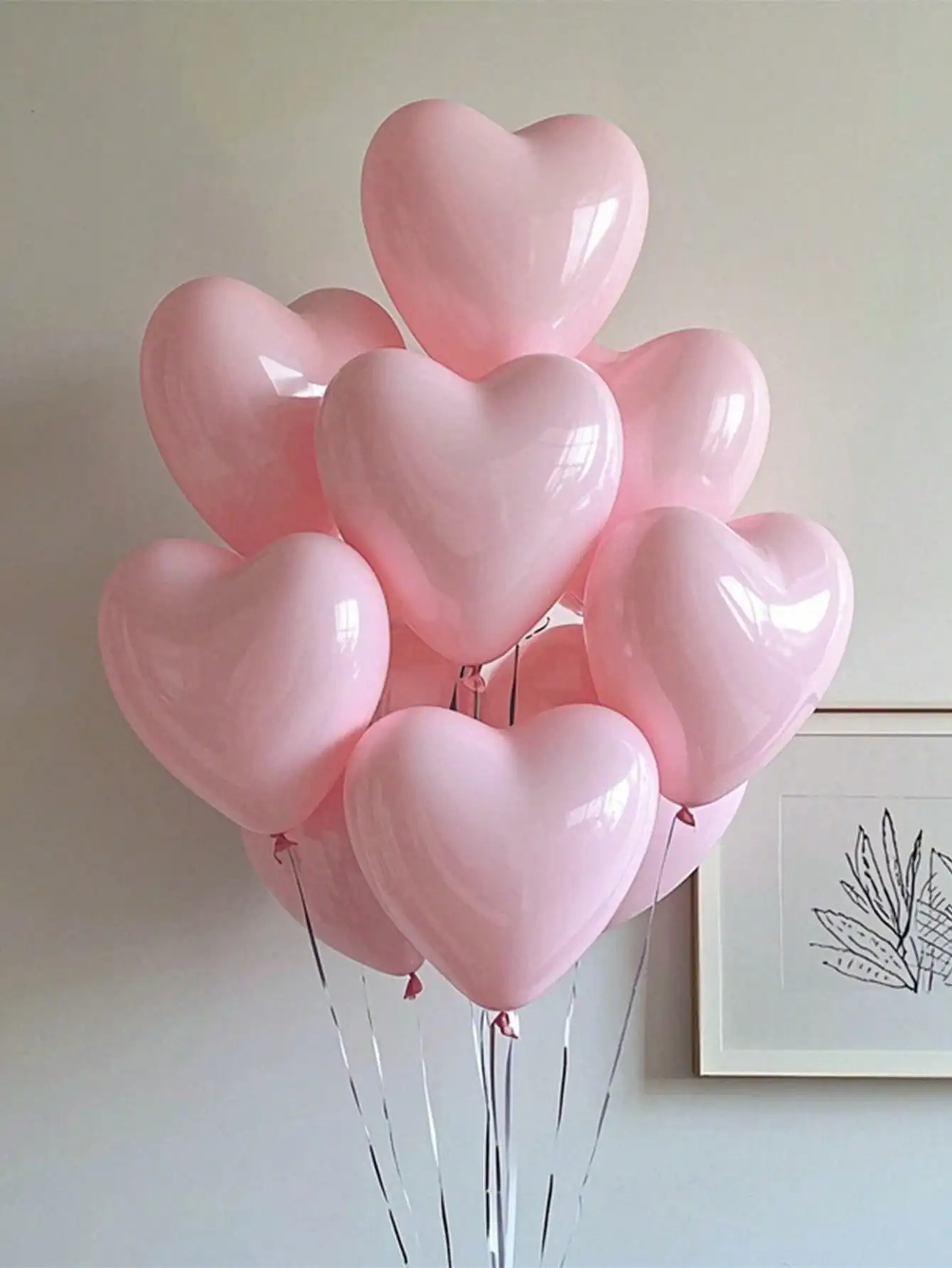 20 Stück 10 Zoll Rosa Macarons Herzförmige Latex-Ballons Geburtstagsparty-Dekorationen Hochzeit Valentinstag-Deko Dusch-Dekoration Globos