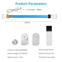 Smart WiFi Roller Shade Motor Electric Engine For 37mm Tube Alexa Google Home Voice Control Zemismart Curtain Motor - Image 6