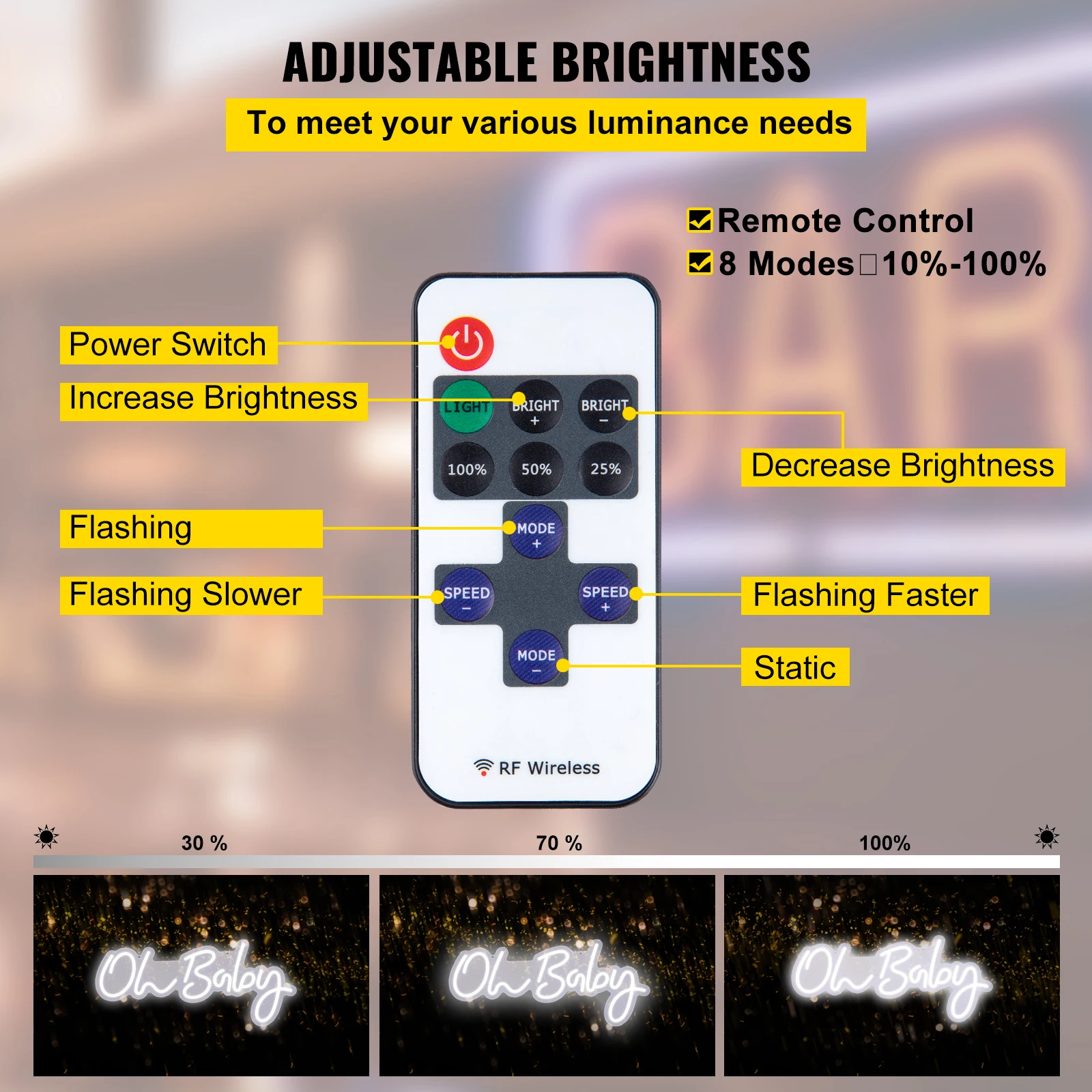 Neon Sign Decoration Illuminated Lighting for Party