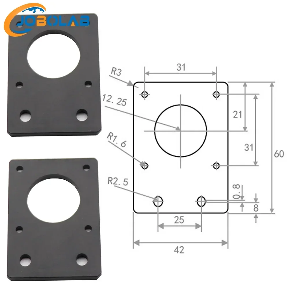 Stepper Motor, 1-8pcs NEMA 17 42-Series Stepper Motor Mounting Plate Fixed Plate Bracket Fit 2040 Profiles Printer for 3D Printer CNC Part