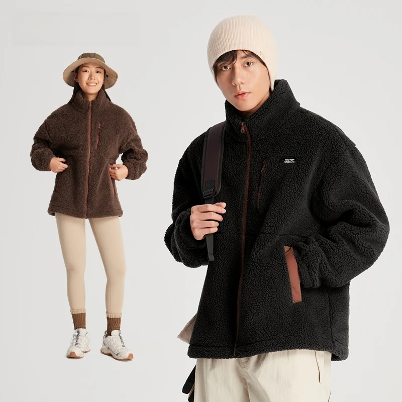 방풍 코트 가을 겨울 양털 안감 남녀 공용 가벼운 보온 방풍 가디건 코트 재킷 트렌치코트 방풍 코트 재킷 코트