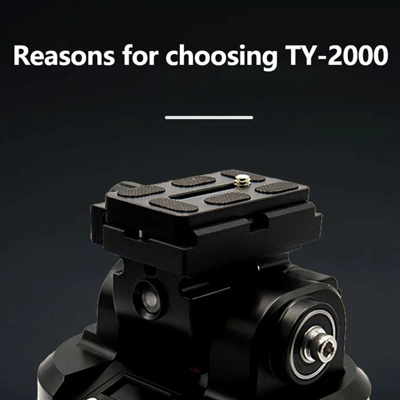 YT-2000 AI 스마트 전동 회전 파노라마 헤드 삼각대 안정기, 휴대폰 카메라용 블랙 플라스틱 및 금속 라이브 방송