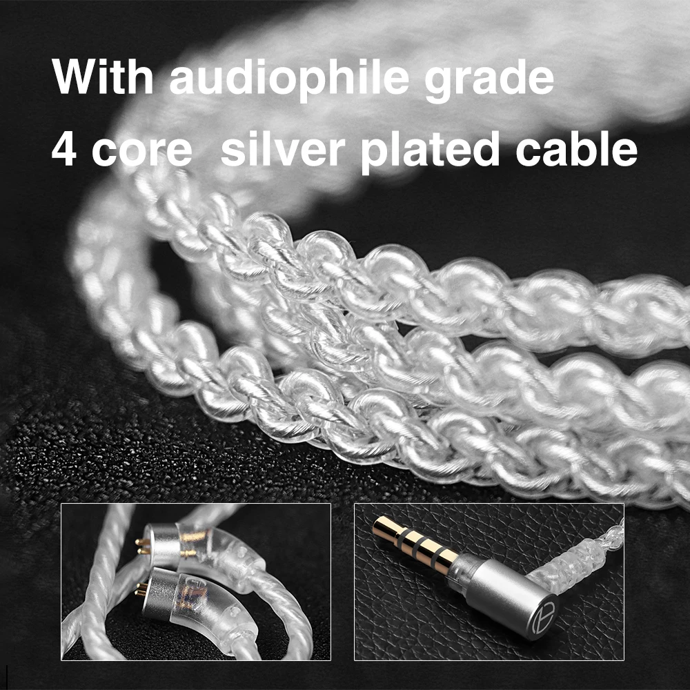 Trn St1 Pro Fone de Ouvido 1dd 1ba Híbrido Motorista Wired com Interruptor Tuning Headphone Cancelando Hifi Earbuds Baixo Headset - Image 5