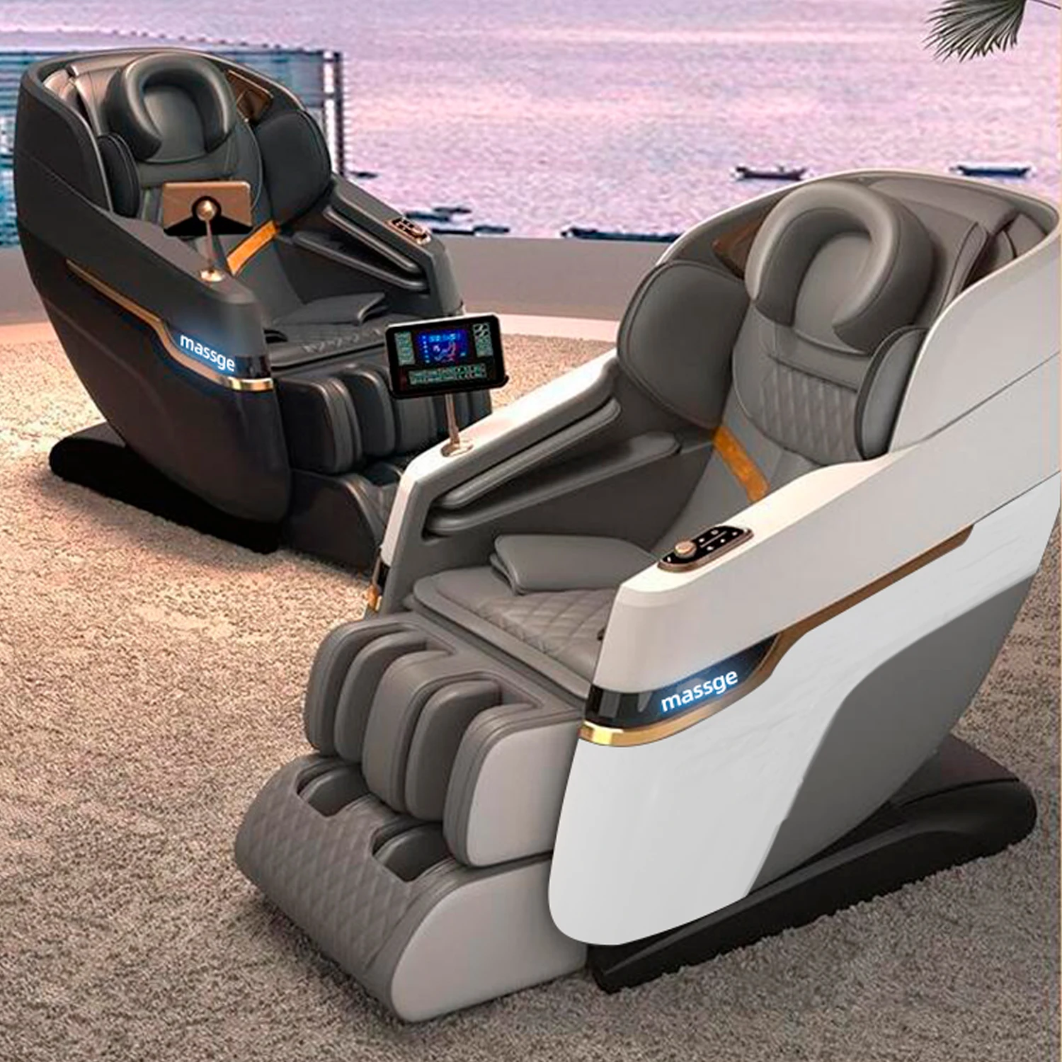 3 Year Warranty 4D SL Track Massage Chair  Zero Gravity Massage Recliner Full Body Airbag Massage Sofa Touch Screen Office chair 6