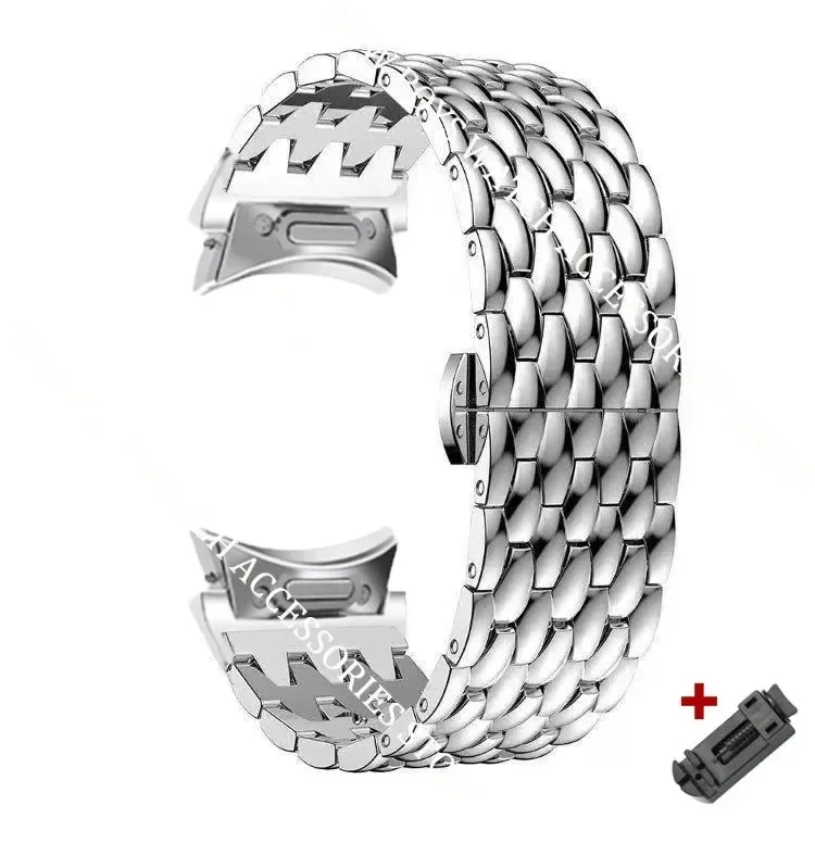 سوار معدني من الفولاذ المقاوم للصدأ لساعة سامسونج...