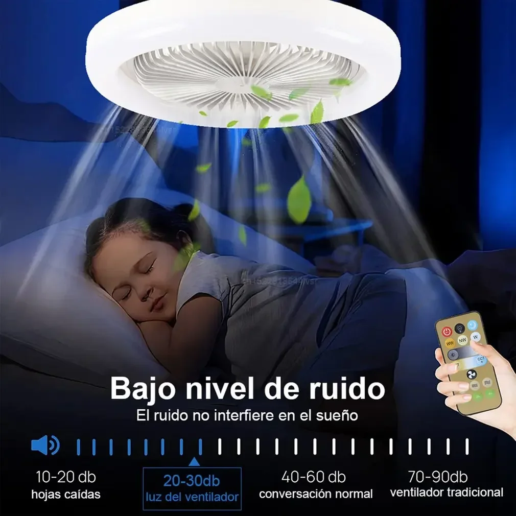 High Quality Smart Silent Ceiling Fans with Remote Control and LED Light for Bedroom and Living Room 6